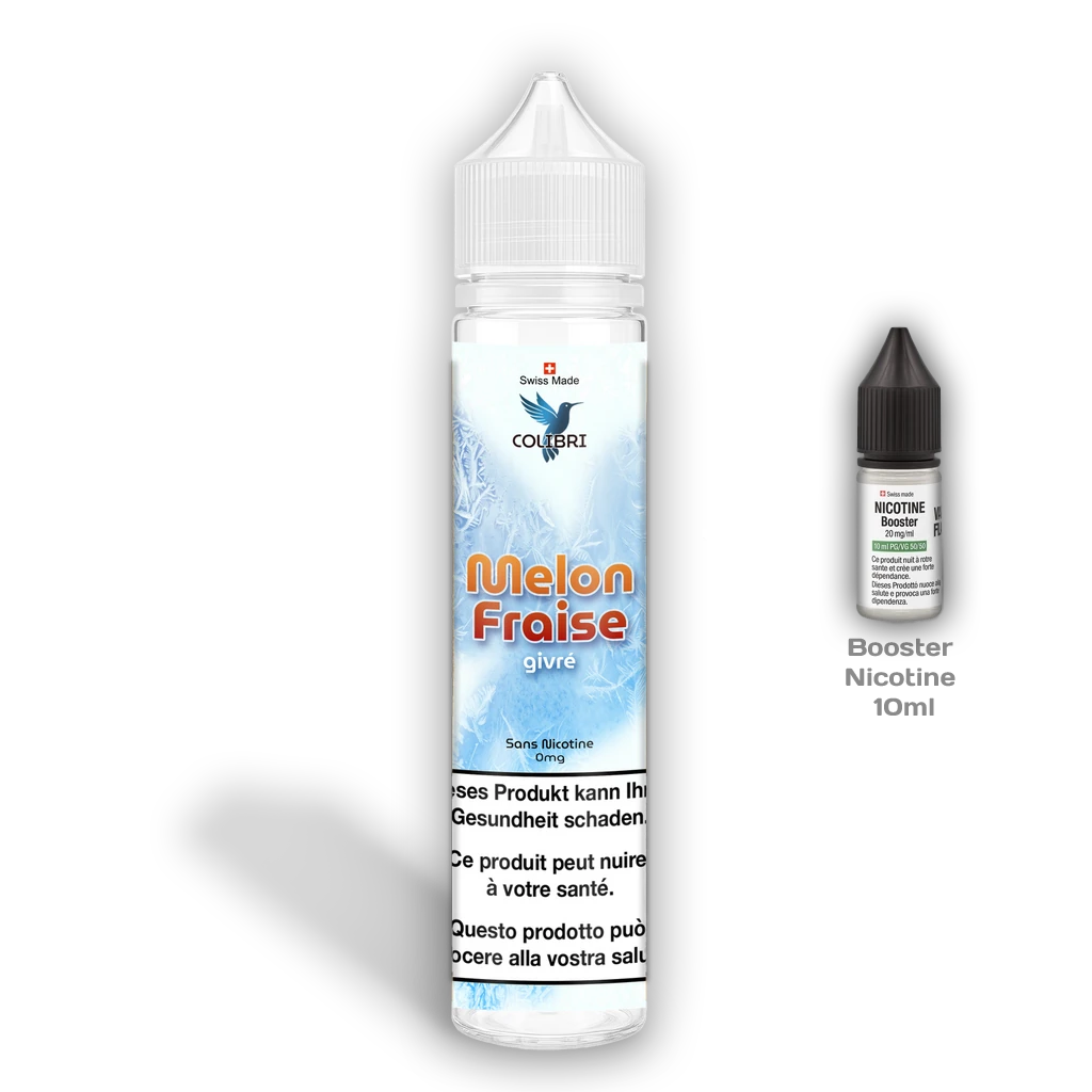 E-liquide COLIBRI Melon Fraise Givré – Shortfill 3 mg