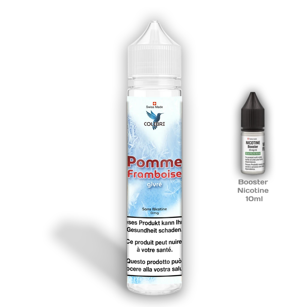 E-liquide COLIBRI Pomme Framboise Givré – Shortfill 3 mg